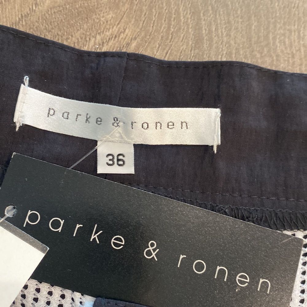 Parke & Ronen 8” Black Lined Nylon Swim Board Shorts Size 36 - Picture 12 of 13